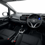 Interior dashboard and cabin of the 2007 Honda Fit RS right-hand drive