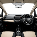 Interior dashboard and cabin of the 2010 Honda Fit G right-hand drive