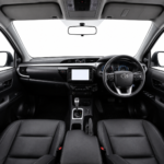Interior dashboard and cabin of the 2021 Toyota Hilux 2.8 GD-6 Extra Cab right-hand drive