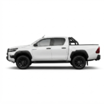 Side profile of the 2021 Toyota Hilux 2.8 GD-6 Extra Cab 4x4 Automatic
