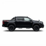 Side profile of 2018 Toyota Hilux Off-Road Smart Cab 4x4 Black pickup