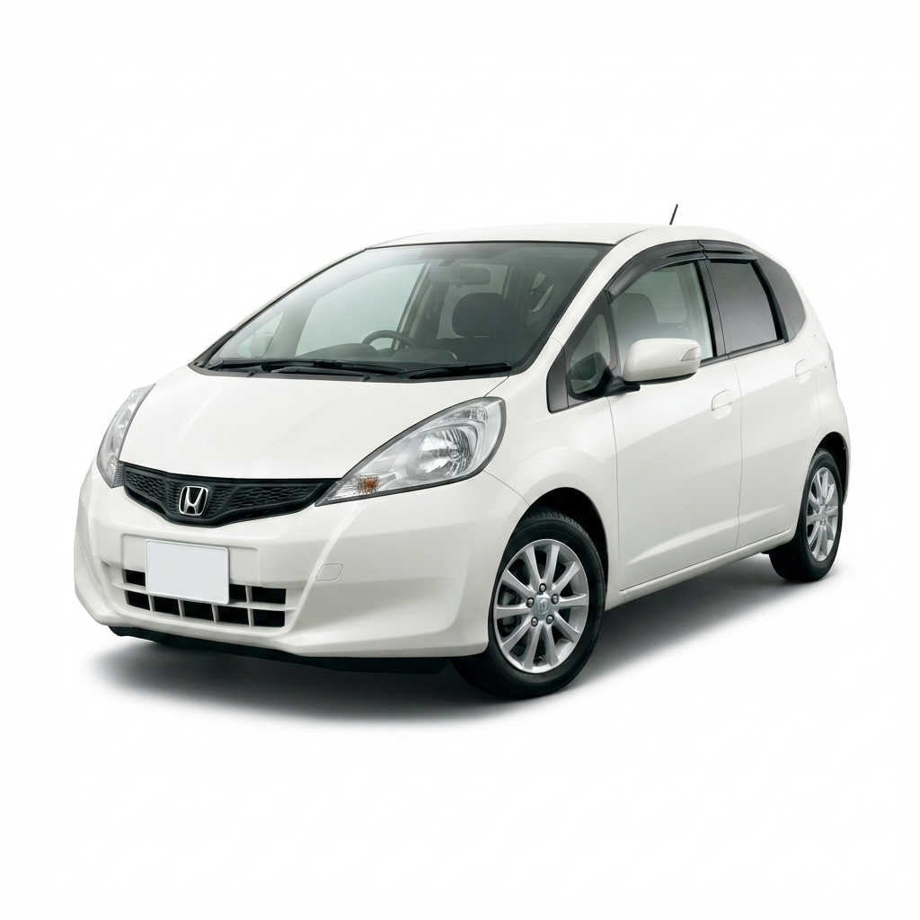 2012 Honda Fit X front view in Black - Japanese import hatchback