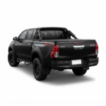 Rear angle of 2018 Toyota Hilux Off-Road Smart Cab 4x4 in Black