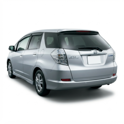 Rear angle of the 2010 Honda Fit G in Silver